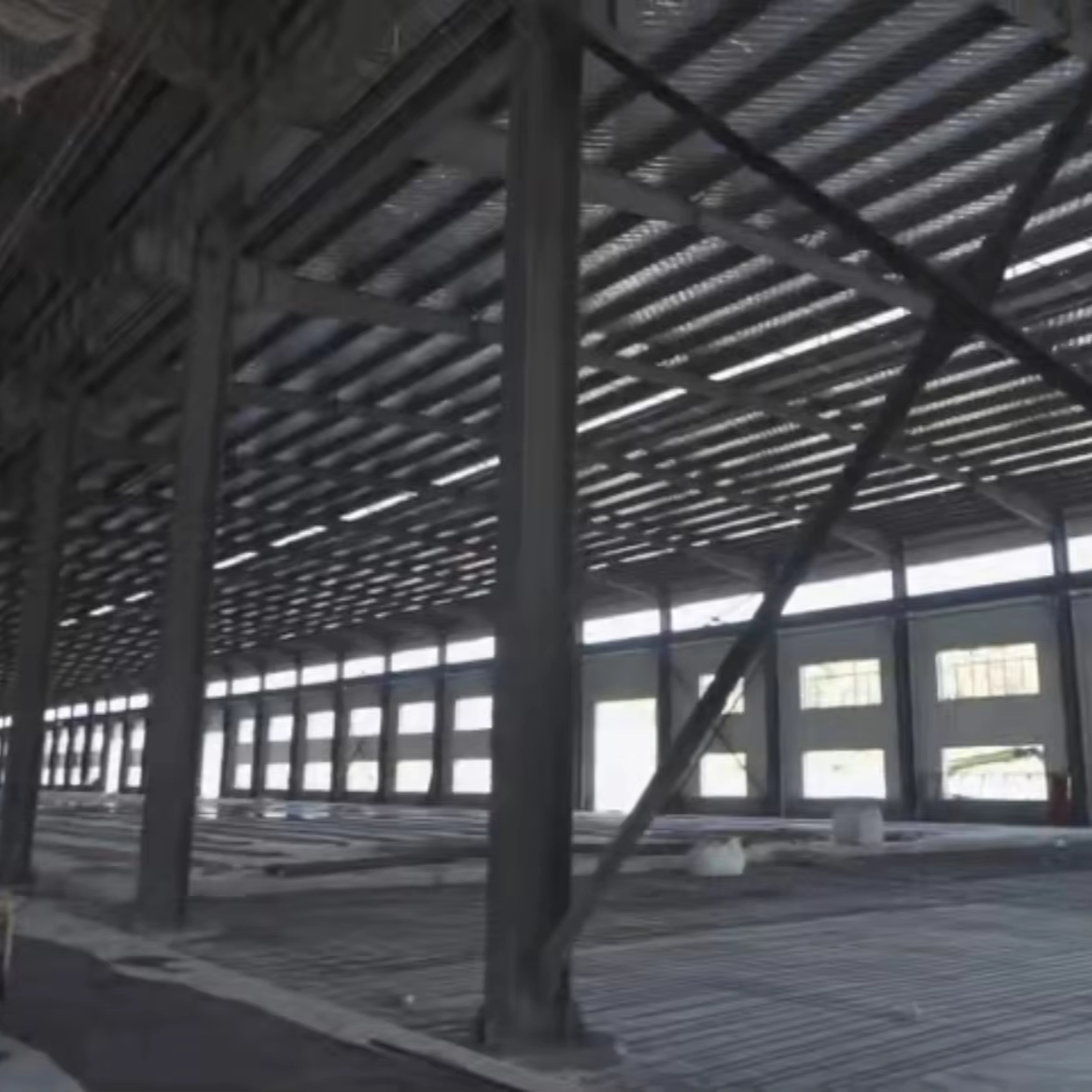 Custom Large-Span Steel Structure Factory with ISO9001 Certification Rapid Installation H-Beam Columns Beams for Steel Buildings