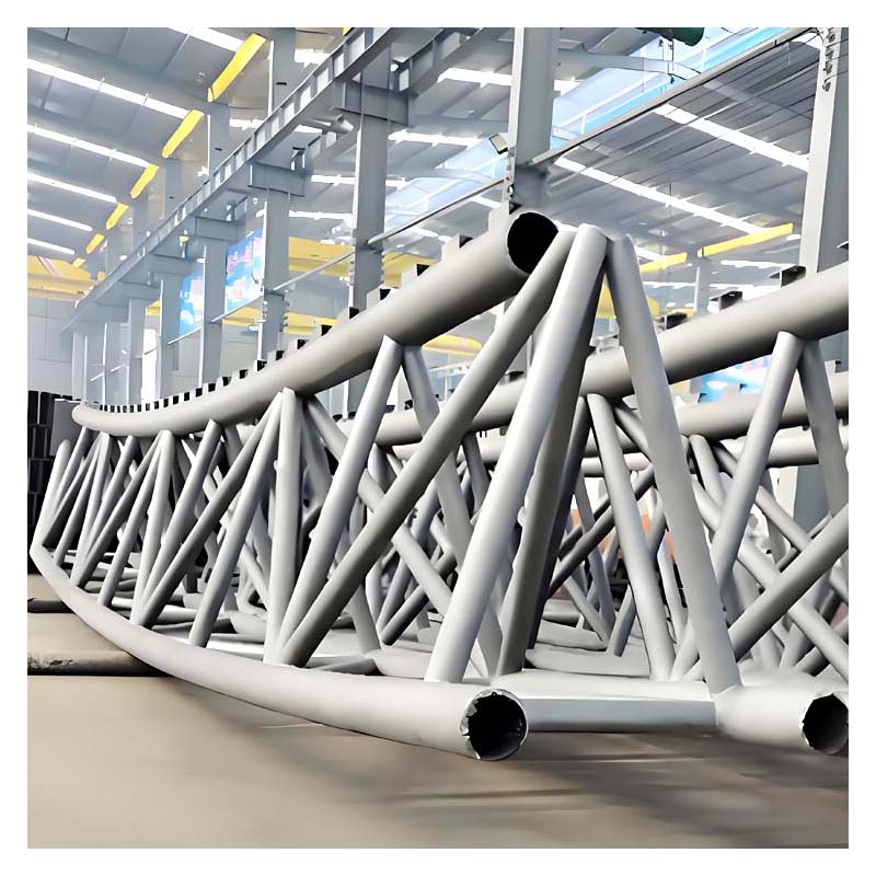 High Quality Prefabricated Steel Structural Pipe Tube Truss Frame Roof Shed for Exhibition Hall Building Construction