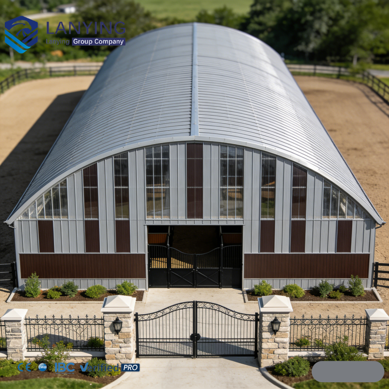 Prefabricated Large Span Space Frame Soccer Football Stadium Building Low Cost Sport Hall Building