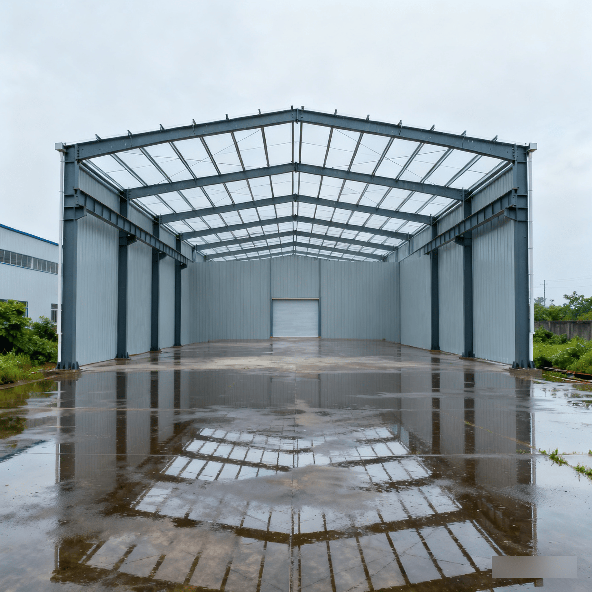 Quick Installation Heavy-Duty Large-Span Grid Prefab Steel Structure Industrial Buildings for Warehouse Workshop Welding Cutting
