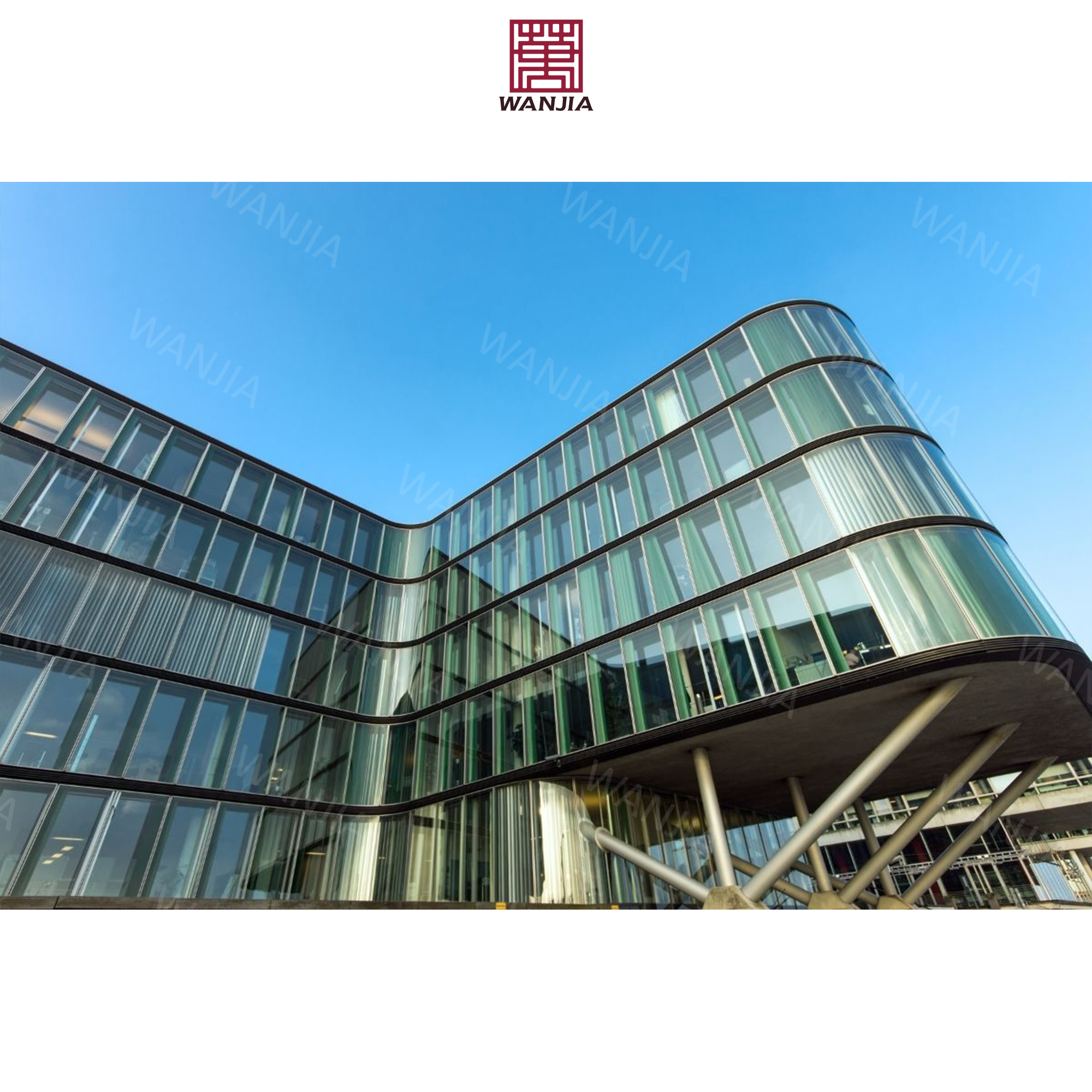 Energy Saving Design Factory Direct Building Exterior Mirror Glass Aluminum Curtain Wall Unitized Curtain Wall