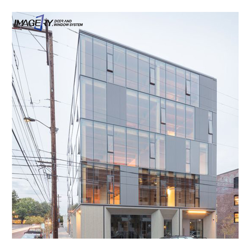 Imageryaluminum Glass Stick Built Frame Curtain Wall Exposed Hidden Capped Spandrel Unitized Facade System Building Design Price
