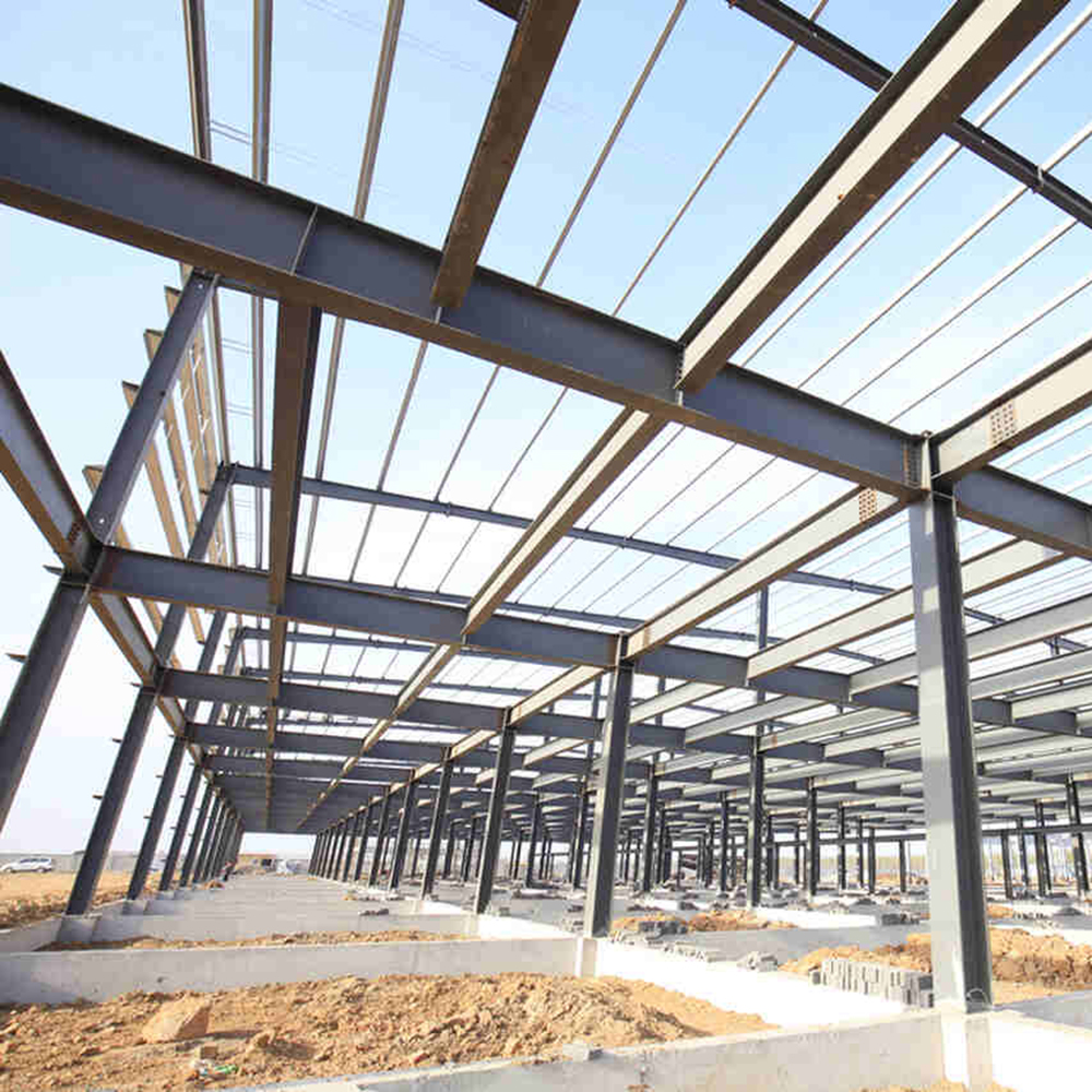Industrial Heavy Duty Prefabricated Structural Steel Beams Columns for Warehouse Use Light Steel Structure Hot-dip Galvanized