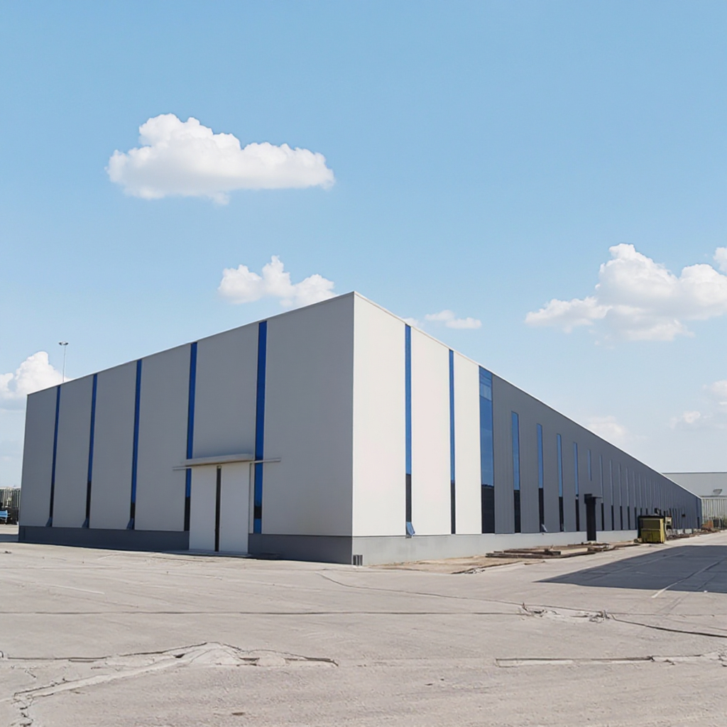 High Rise Prefabricated Steel Warehouse Building, Modern Design For Industrial Sheds &amp; Factory Construction