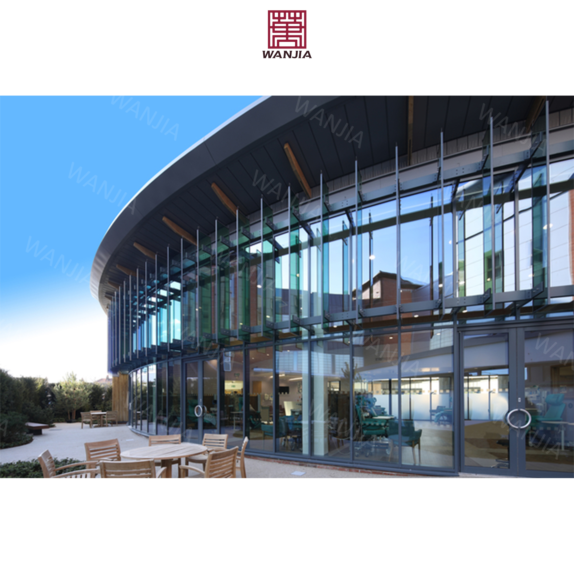 Energy Saving Design Factory Direct Building Exterior Mirror Glass Aluminum Curtain Wall Unitized Curtain Wall