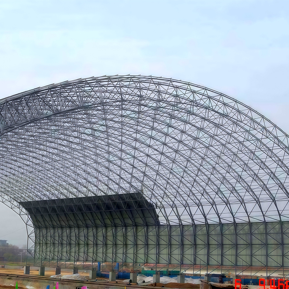 Large Span Steel Space Frame Structure With Metallic Roof High Quality Construction Steel Structures Building Steel Space Frame