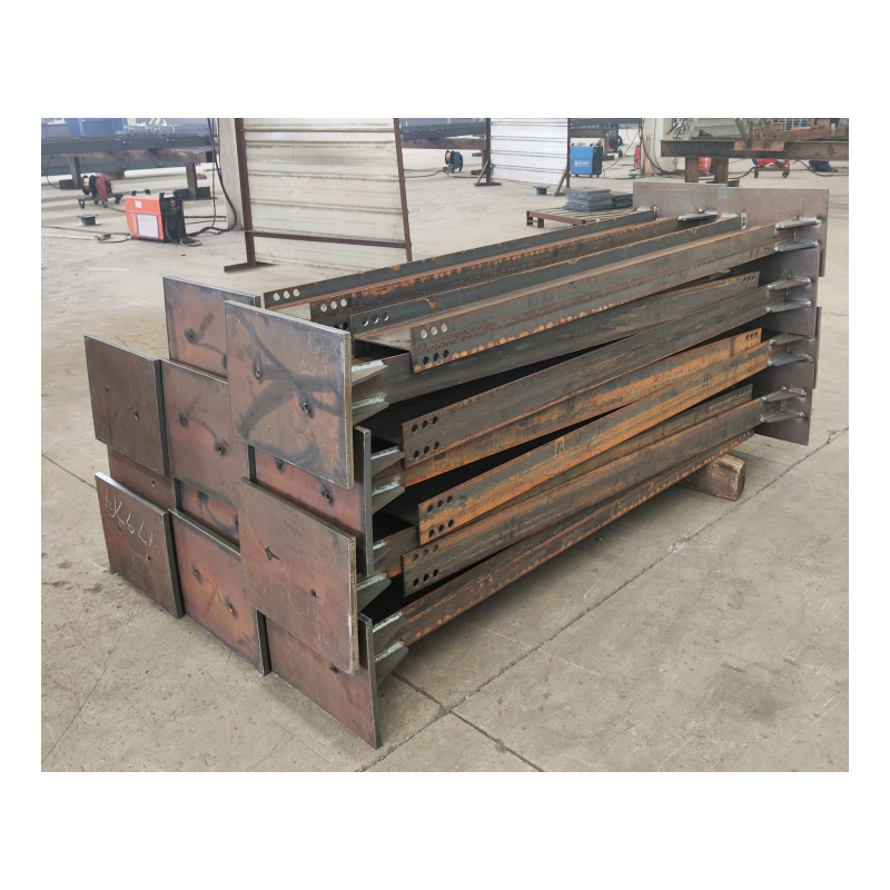 Hot Dip Galvanized Steel H I Beam Welded Base Plate Steel Post Fabrication