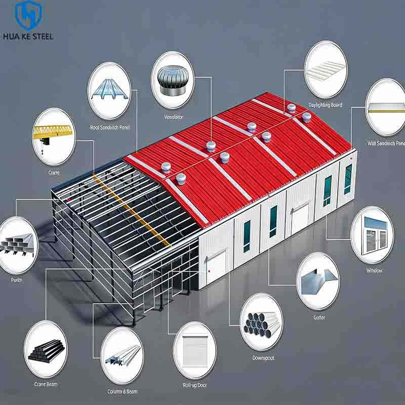 Industrial Steel Framed Buildings Prefabricated Modular Construction for Urban Rural Structure