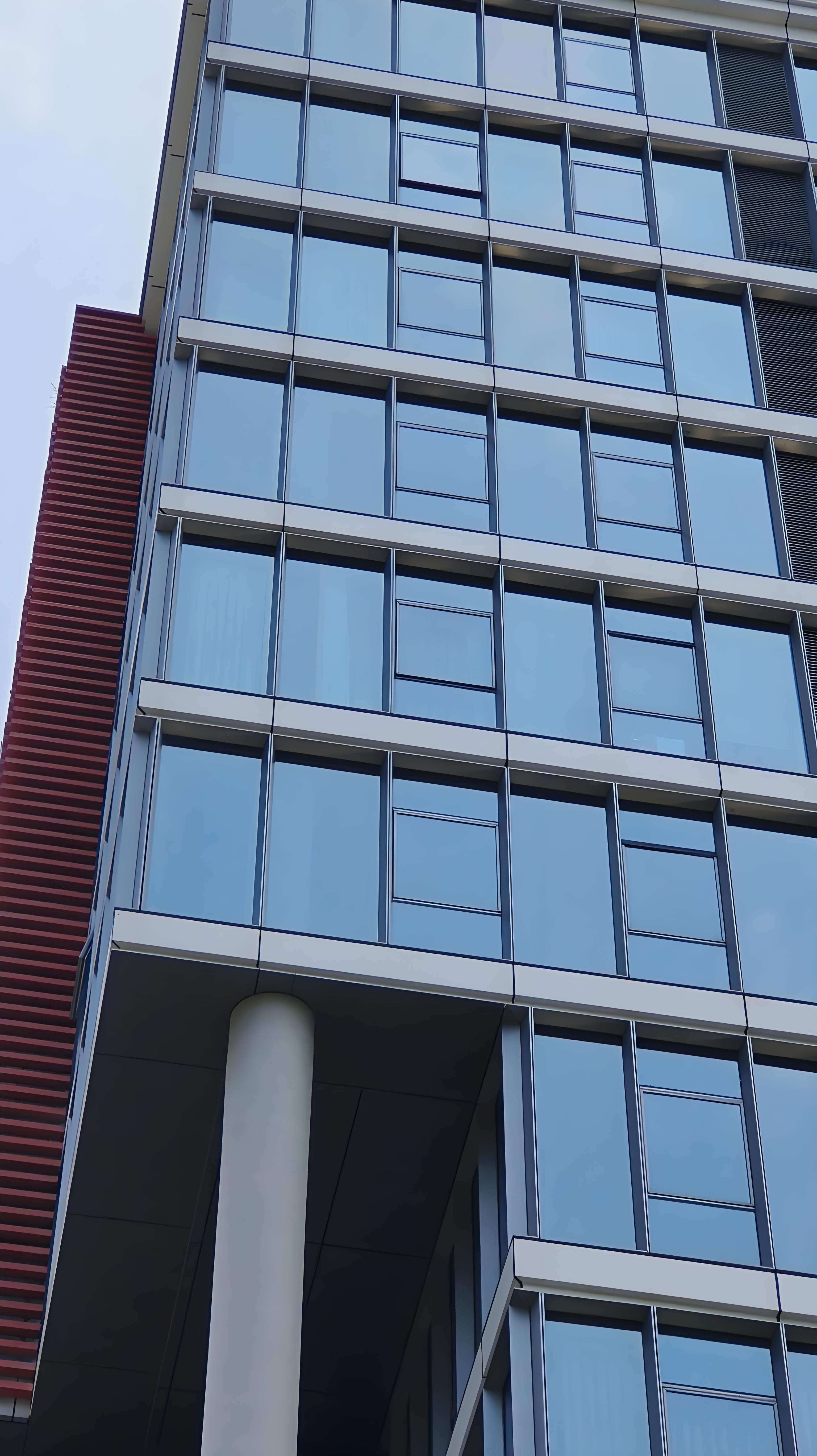 Glass Curtain Wall Customized Commercial Unitized Skyscraper Aluminum Windows System Glass matrix Curtain Wall