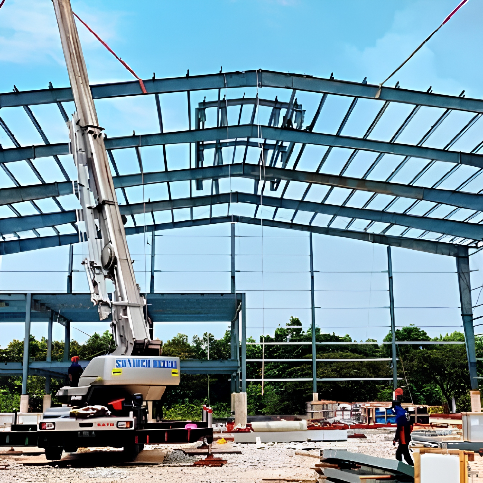 Custom Q235b Metal Modular House Frame Steel Structure Warehouse Building Kit