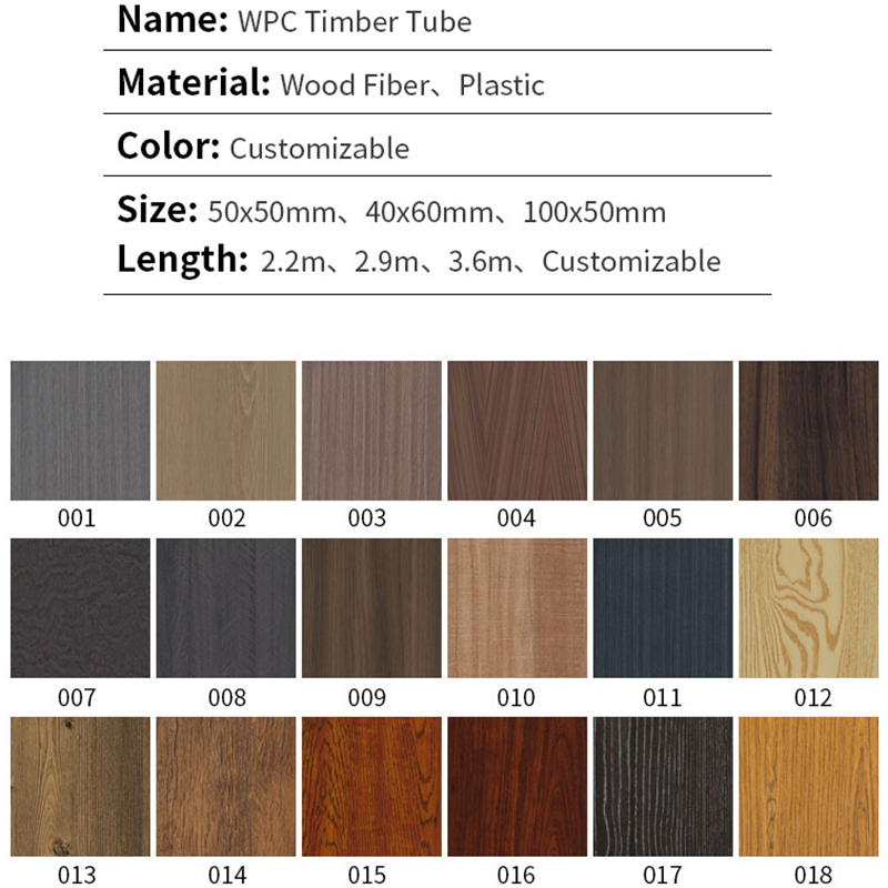 Exterior Hot Sale Decorative WPC Timber Tubes Wood Plastic Composite Beam for Outdoor Decoration