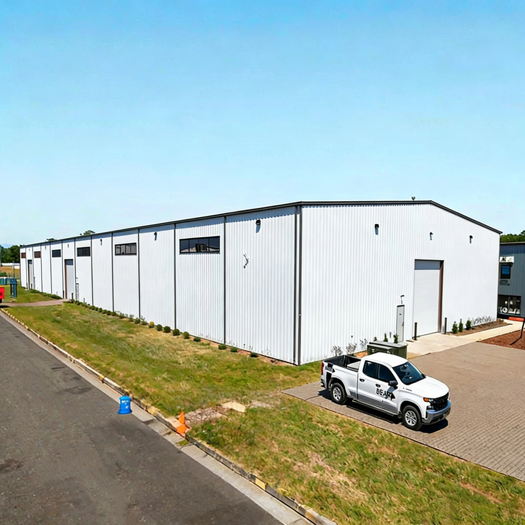 High Rise Prefabricated Steel Warehouse Building, Modern Design For Industrial Sheds &amp; Factory Construction