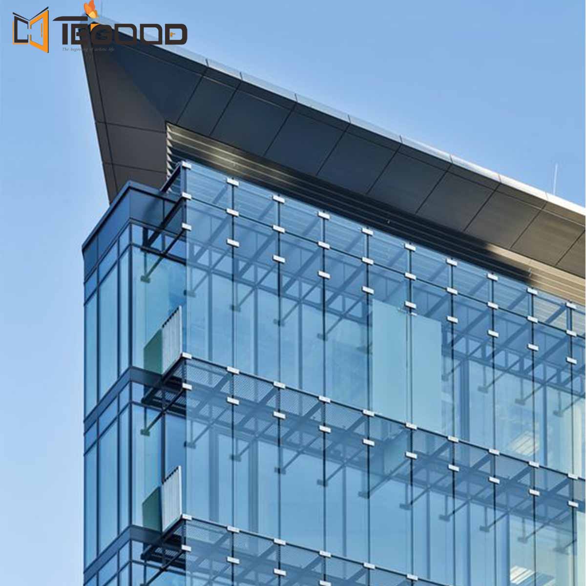 Modern Double Triple Glazed Cladding Outdoor Exterior Facade Unitized Stick Frame Spider System Aluminium Glass Curtain Wall