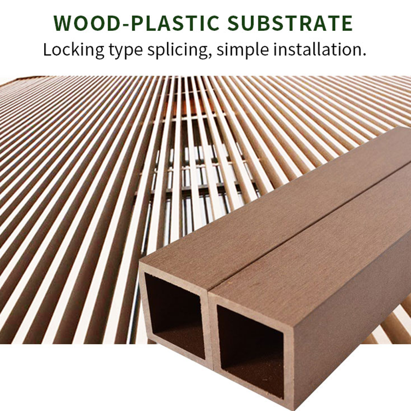 Exterior Hot Sale Decorative WPC Timber Tubes Wood Plastic Composite Beam for Outdoor Decoration