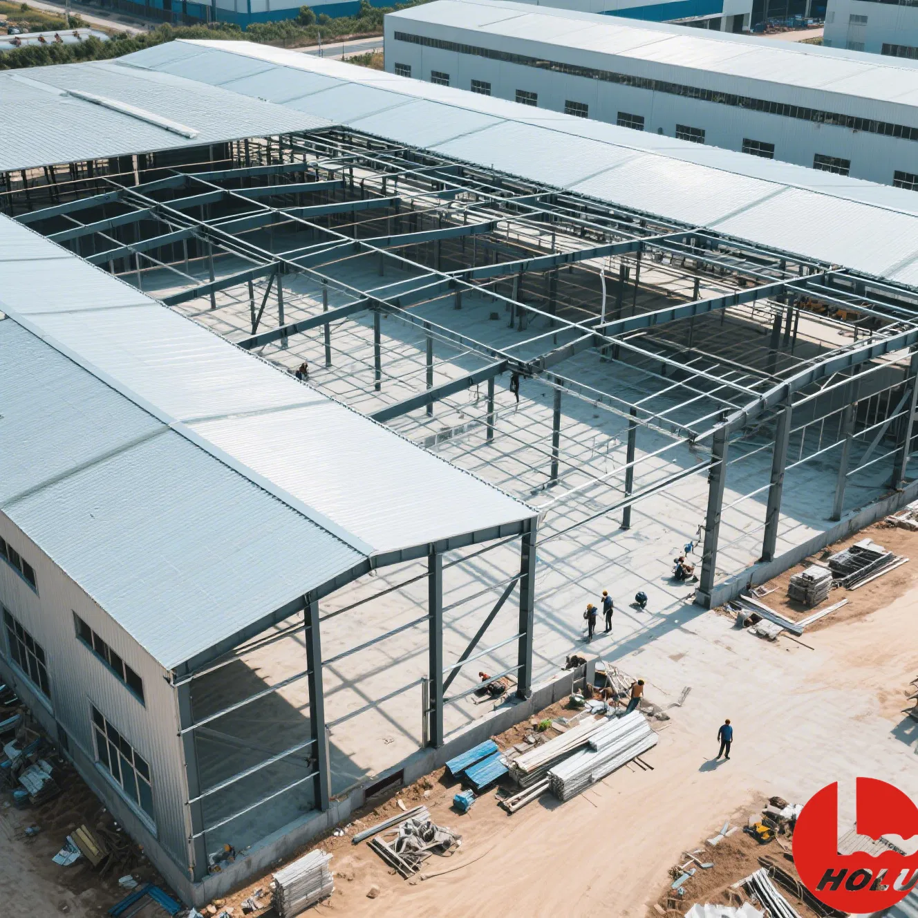 Custom Large Span Prefabricated Steel Building for Industrial Warehouse and Manufacturing Plant