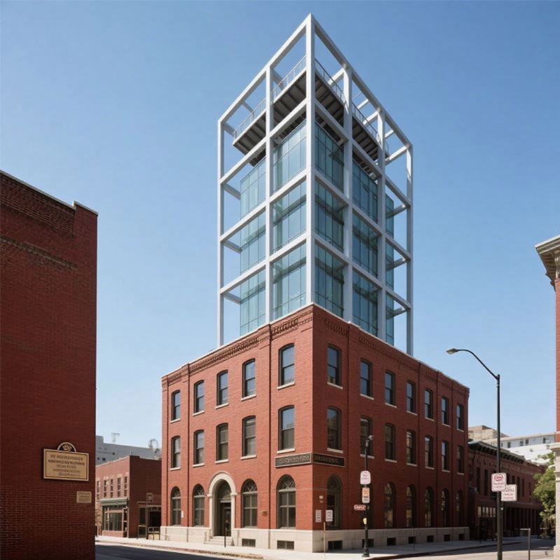 Bolted Prefab Steel High Rise Building No On Site Welding Speeds Up Assembly Process