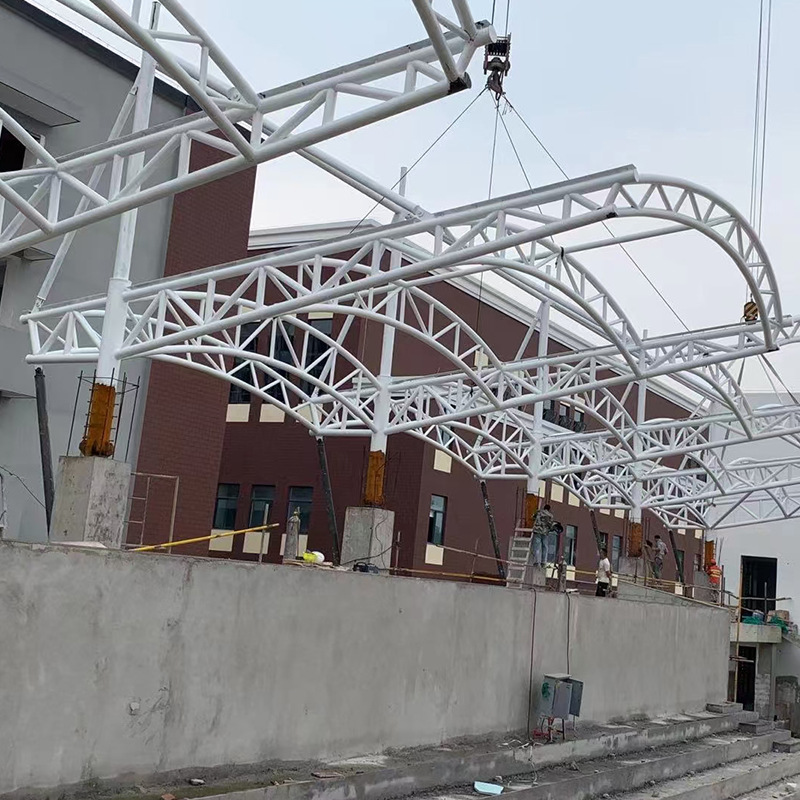 Fast Installation Prefabricated Steel Structure Stadium Building Round Pipe Trusses