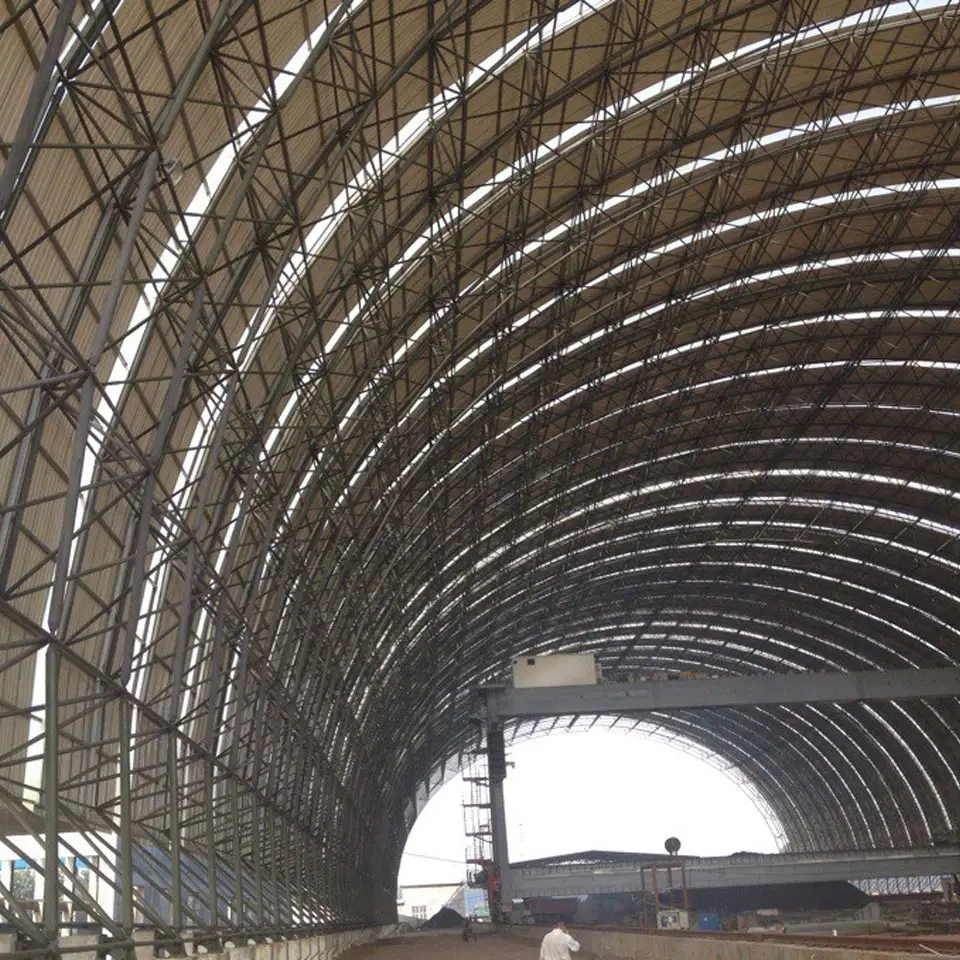 Hight Strength Prefab Galvanized Steel Space Frame Dome Structure