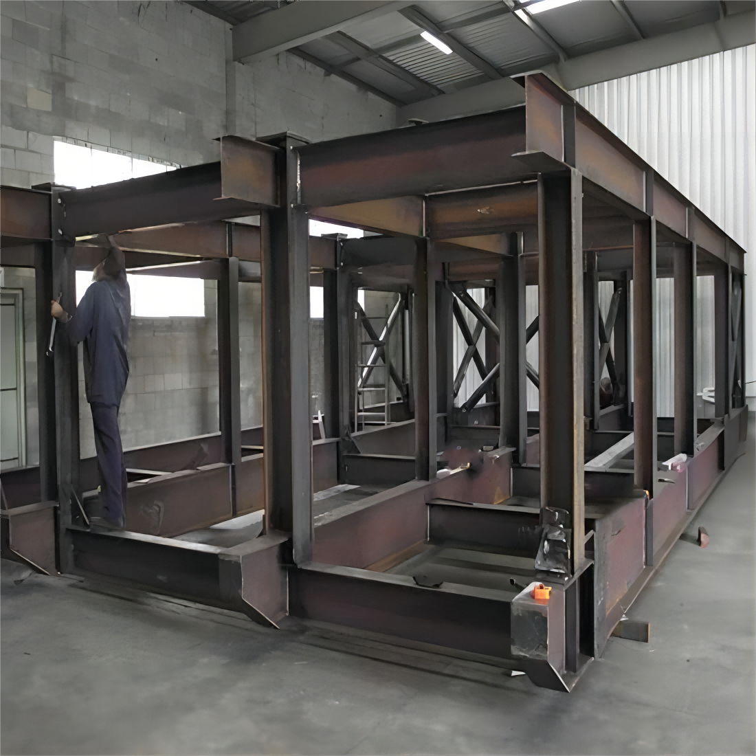 Custom Heavy-Duty Metal Steel Frame Welded Shelving Steel Structure Sheet Metal Manufacturing Sheet Metal Fabrication