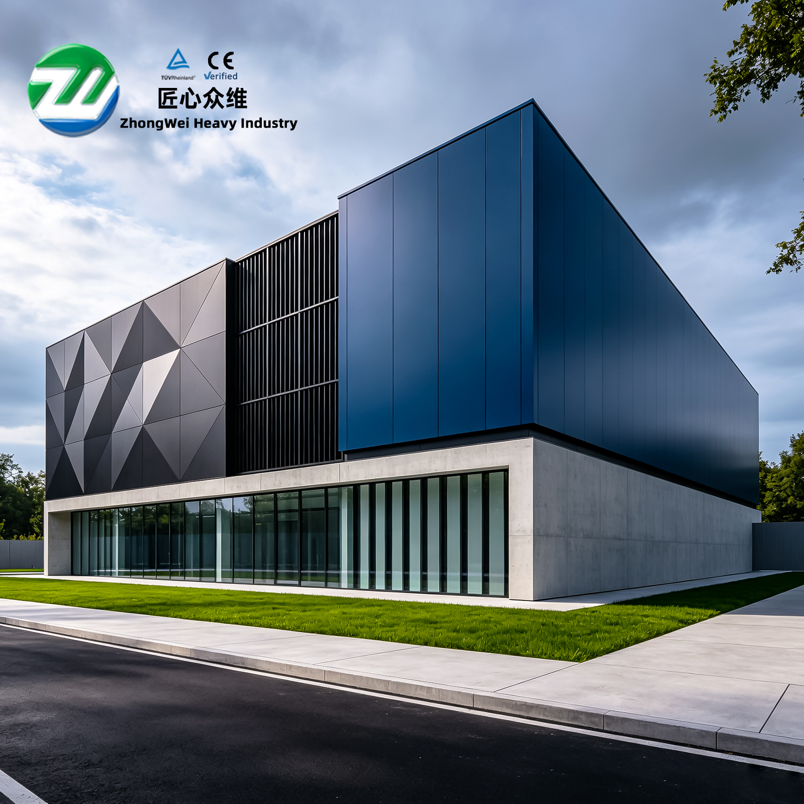 Steel Structure Buildings for Steel Structure Office Building with High-Strength Steel Frame and Large Span Design