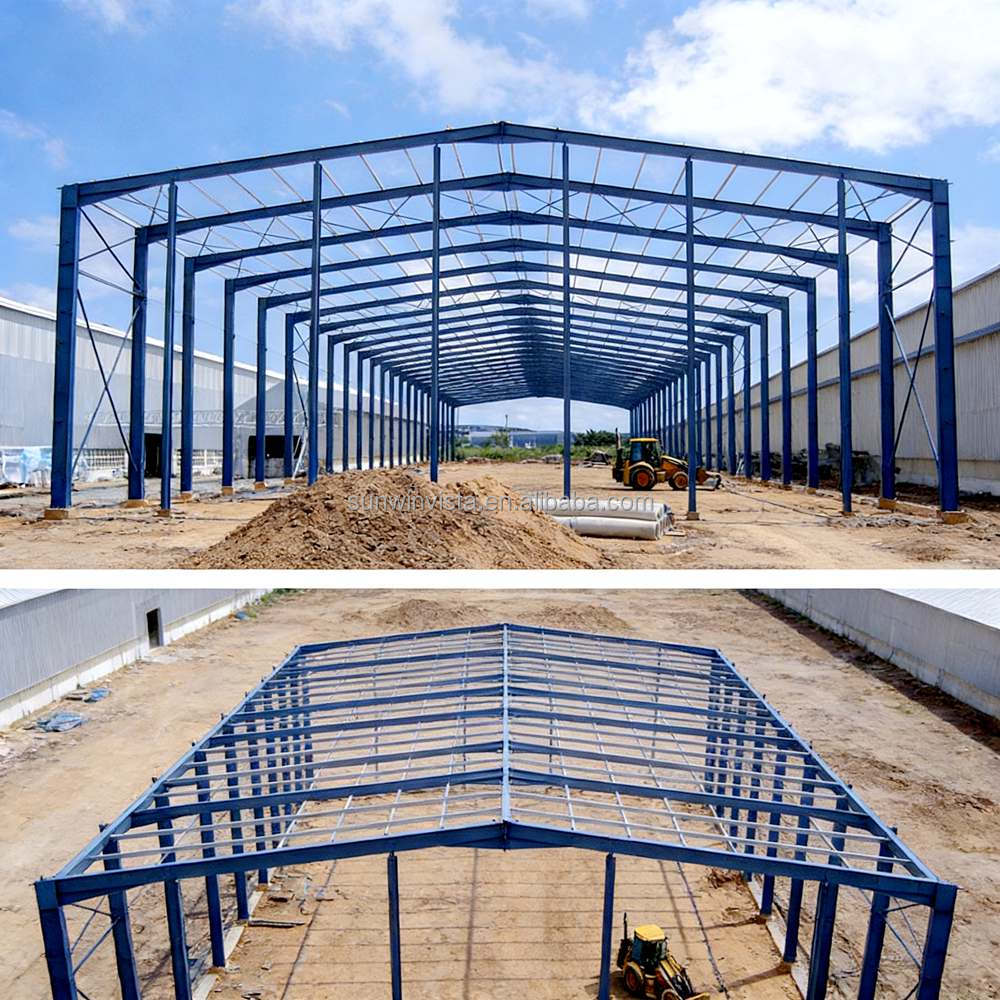 Structural Steel Fabrication For Factory Production Workshop And Warehouse With High Precision