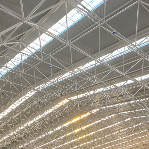Industrial Design Sports Stadium Roof Steel Structure Pipe Truss Fast Delivery for Supermarket Office Building Gym Workshop