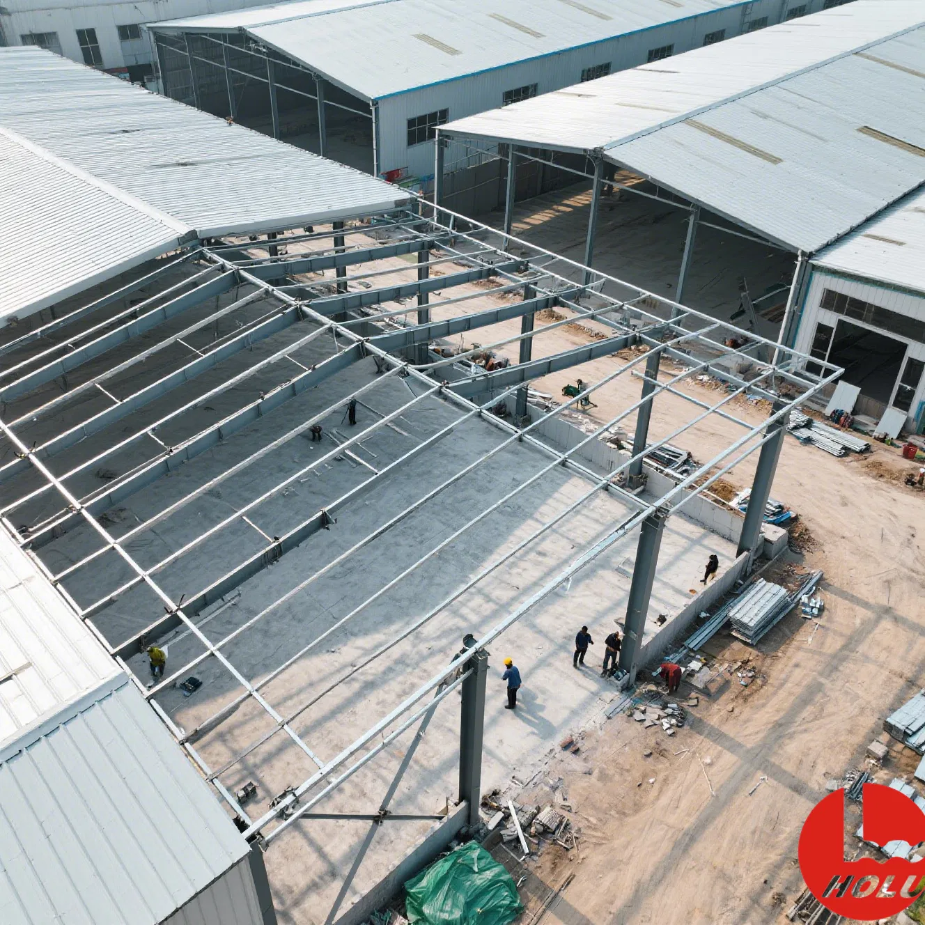 Custom Large Span Prefabricated Steel Building for Industrial Warehouse and Manufacturing Plant