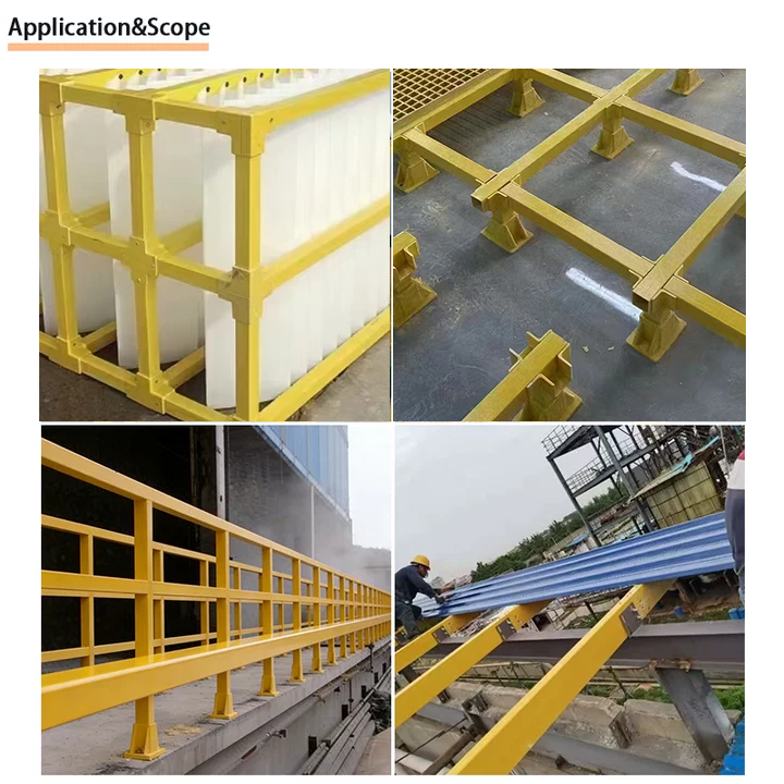 OEM Custom Mold FRP Square Tube Cross Bar High Dimensional Stability For Livestock Poultry Farm Agricultural Greenhouse