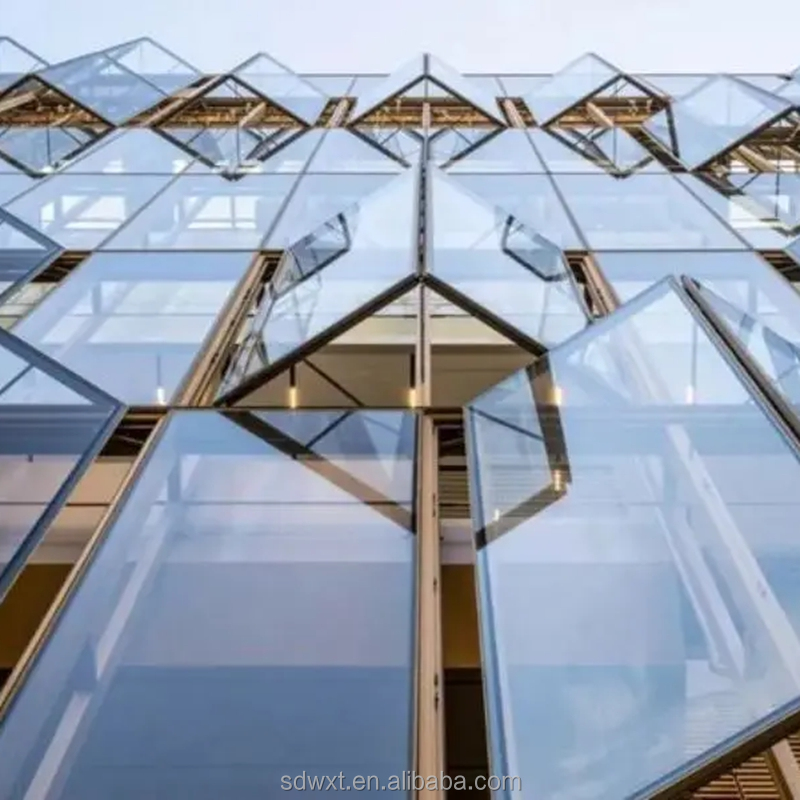 Building Facade Aluminum Glass Built Curtain Wall Hidden Capped Spandrel Unitized Facade