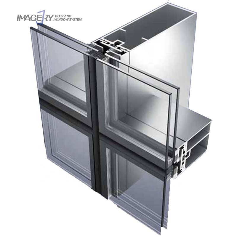 Imageryaluminum Glass Stick Built Frame Curtain Wall Exposed Hidden Capped Spandrel Unitized Facade System Building Design Price