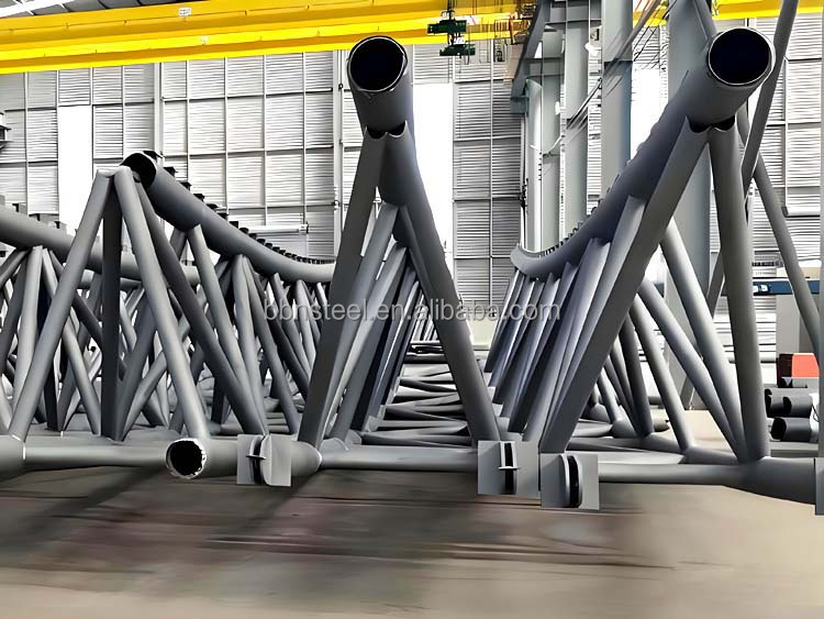 High Quality Prefabricated Steel Structural Pipe Tube Truss Frame Roof Shed