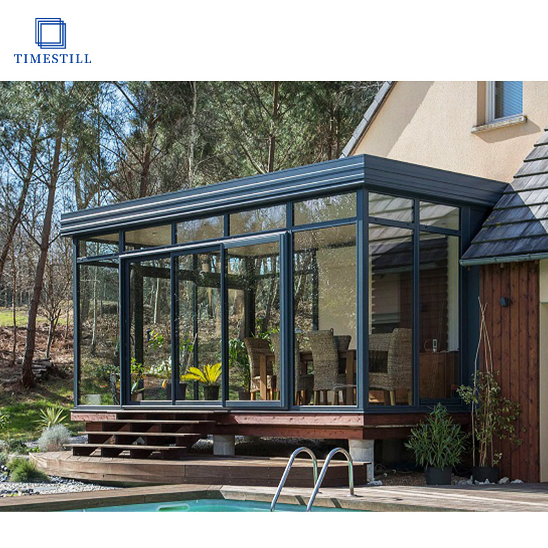 Luxury Wintergarten 6063 T5 Aluminum Profile Garden House Sun Room With Sliding Glass Door