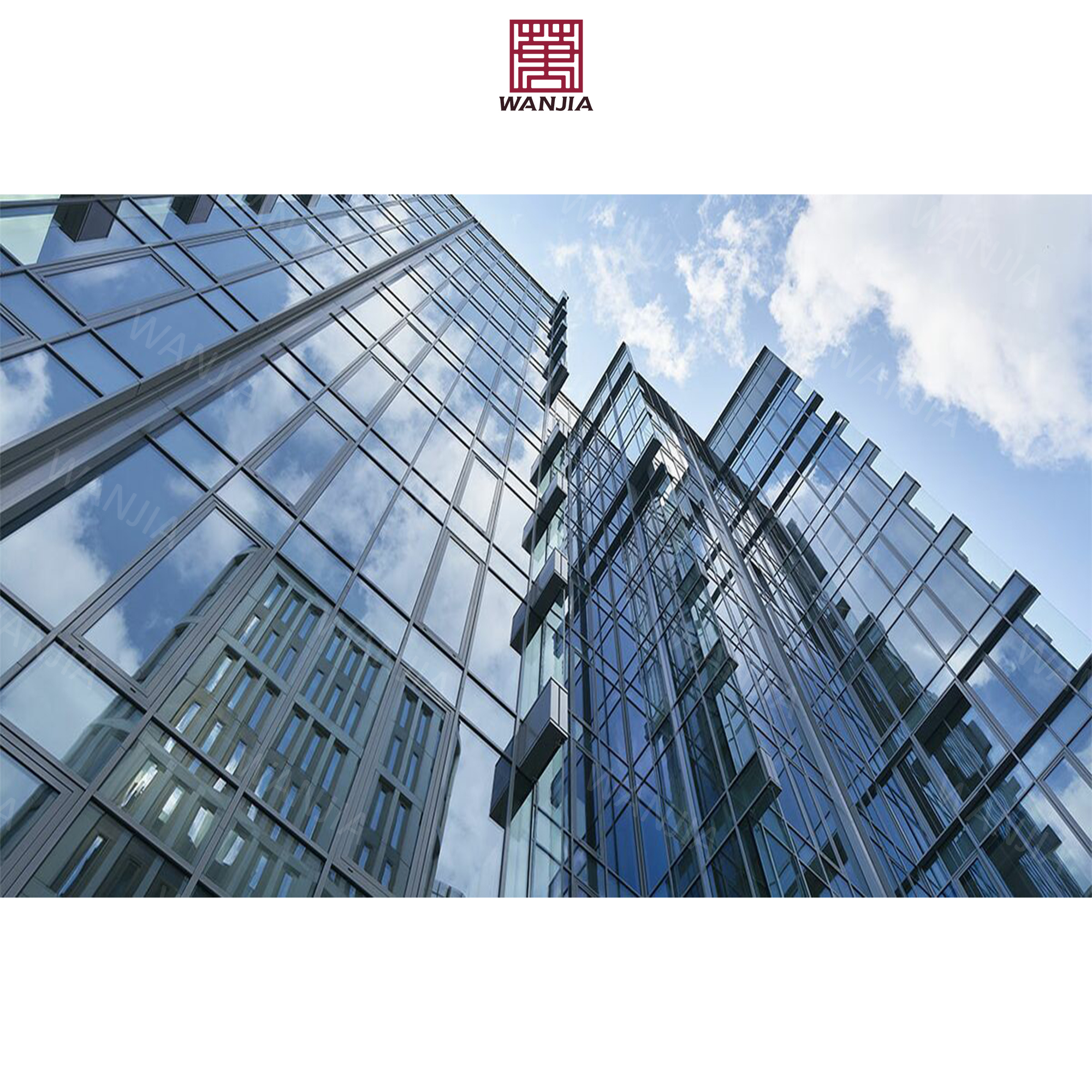 Energy Saving Design Factory Direct Building Exterior Mirror Glass Aluminum Curtain Wall Unitized Curtain Wall