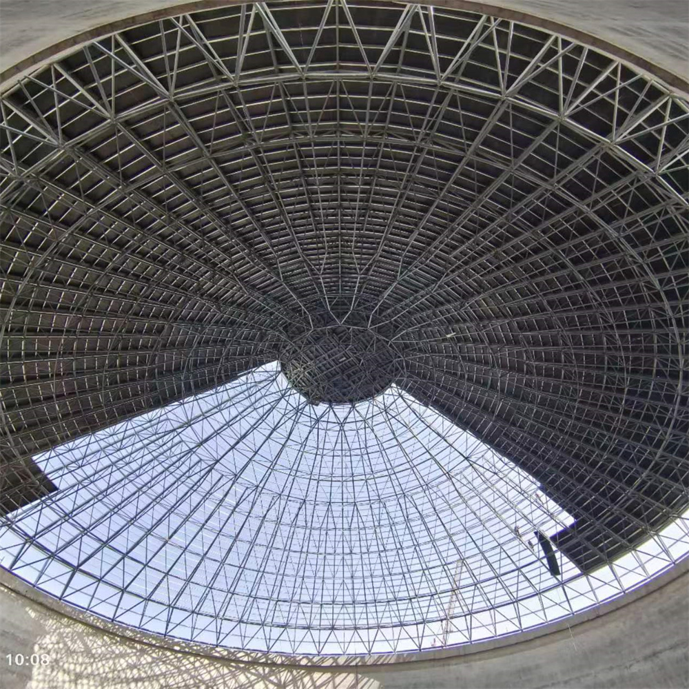 Space Grid Steel Structure Building Manufacturer Supplies Space Frame Geodesic Dome Coal Storage Shed