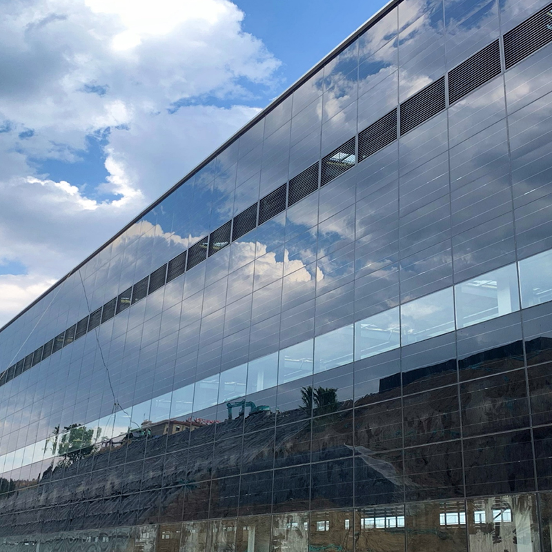 Environmentally Friendly BIPV Building Facade System Cadmium Telluride Photovoltaic Glass Curtain Wall