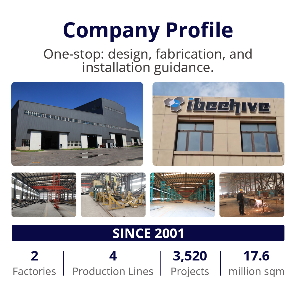 Smart Heavy Duty Steel Space Frame 45x75ft Logistics Distribution Anti-Leak Welding &amp; Cutting Steel Structure Warehouse