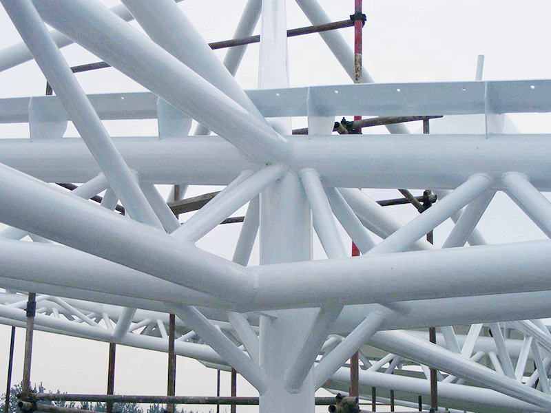 Yunjoin Light Weight Prefabricated Steel Structure Buildings Steel Pipe Truss Structure