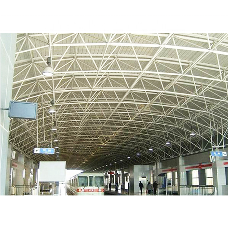 Prefabricated Large Span Steel Pipe Truss Structure Train Station Roofing High Quality Building