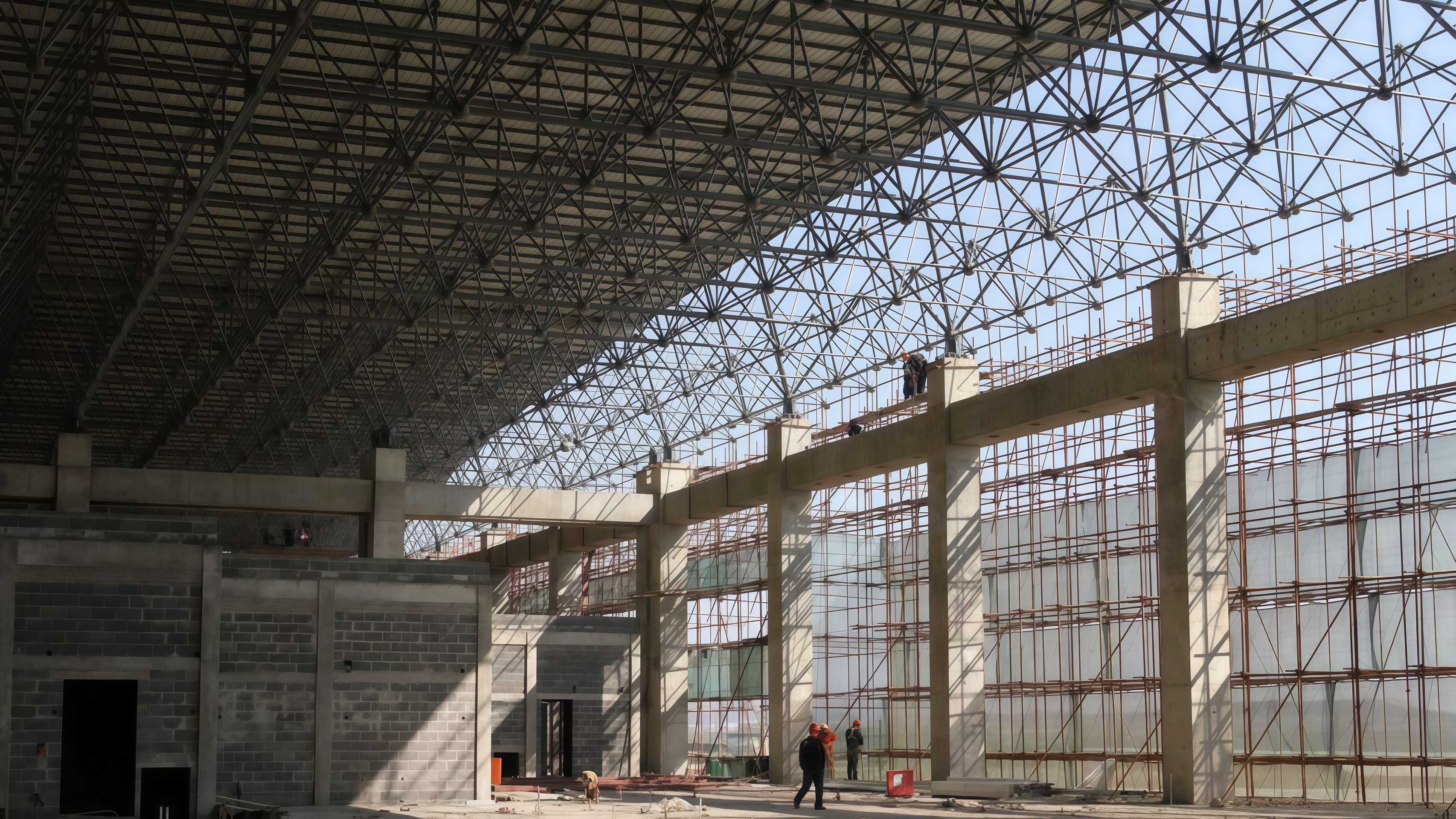 Interior Structural Purlins View