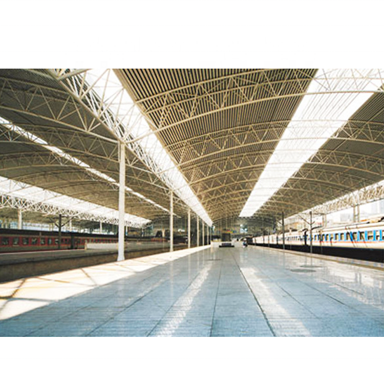 Prefabricated Large Span Steel Pipe Truss Structure Train Station Roofing High Quality Building