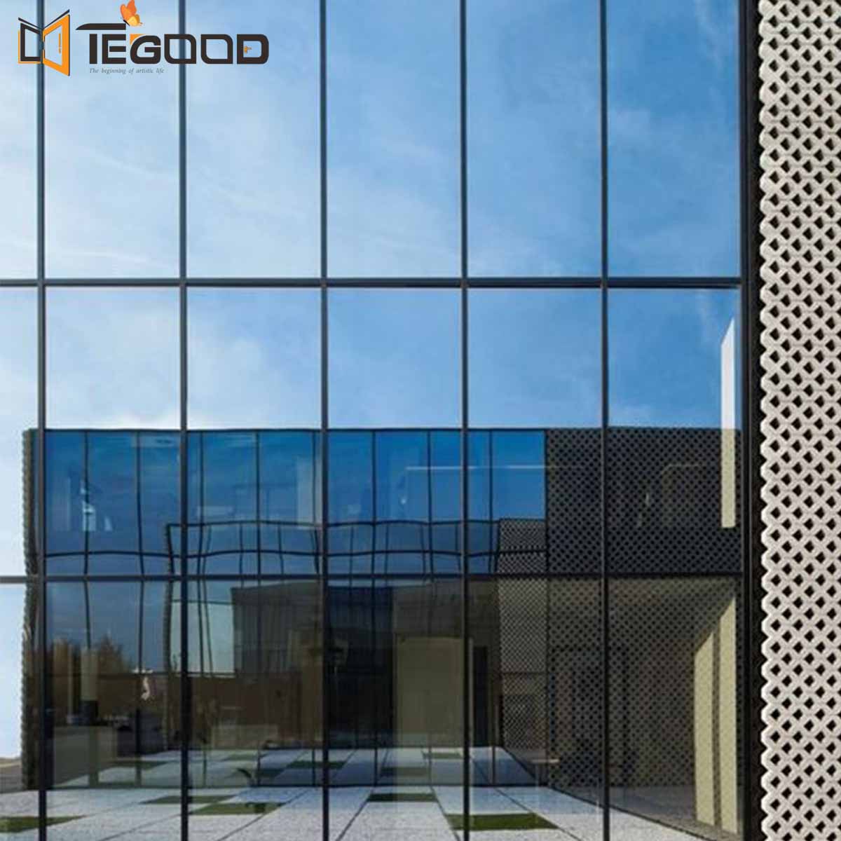 Modern Double Triple Glazed Cladding Outdoor Exterior Facade Unitized Stick Frame Spider System Aluminium Glass Curtain Wall