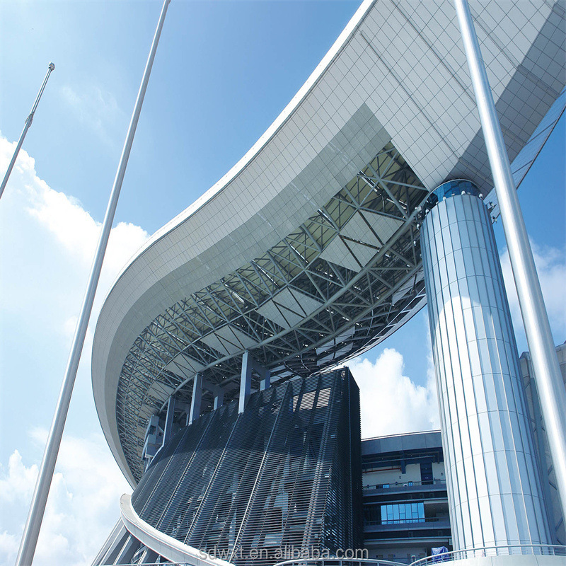 Building Facade Aluminum Glass Built Curtain Wall Hidden Capped Spandrel Unitized Facade