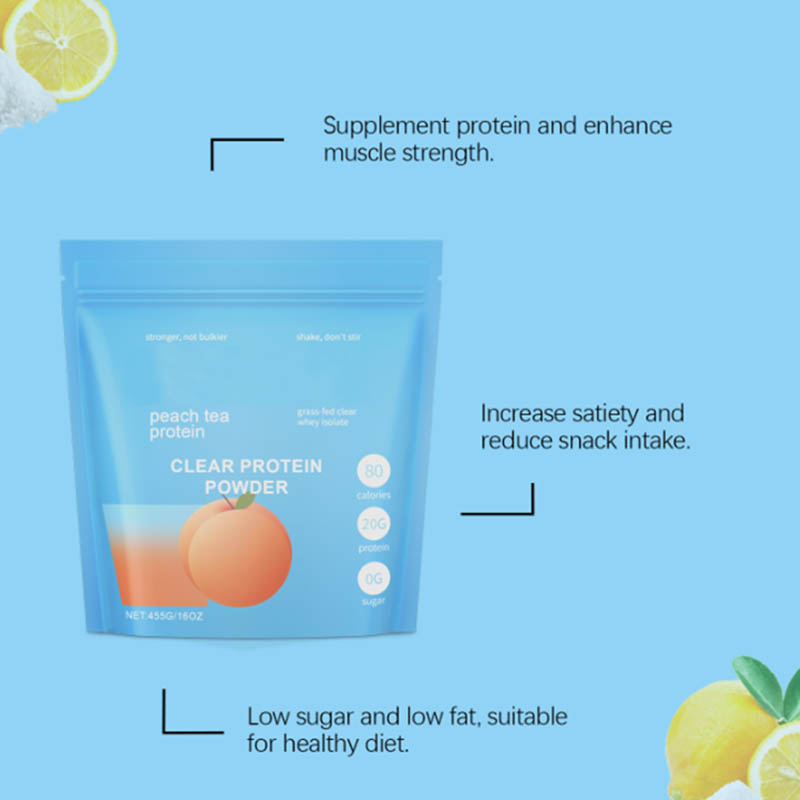 Peach Tea Protein Powder Whey Isolate Powder For Weight Management Meal Replacement Private Label OEM ODM