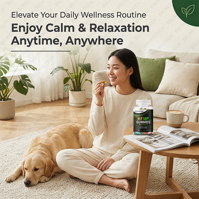 OEM Private Label Organic Hemp Extract Extra High Potency Hemp Gummies for Stress Relief and Better Sleep