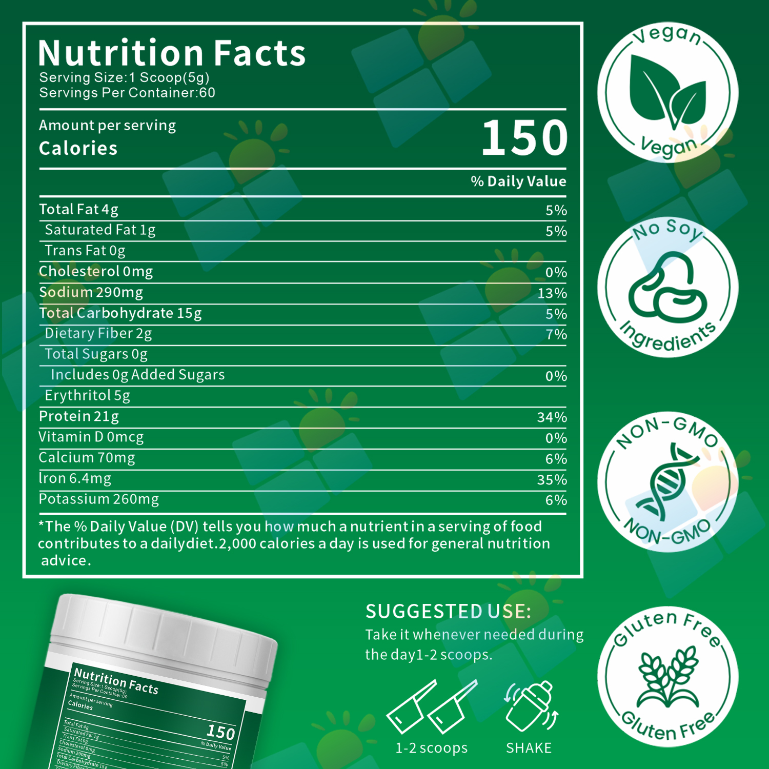 Organic Vegetarian Protein Powder Plant Based Protein Powder Organic Rice Vegan Organic Protein Powder