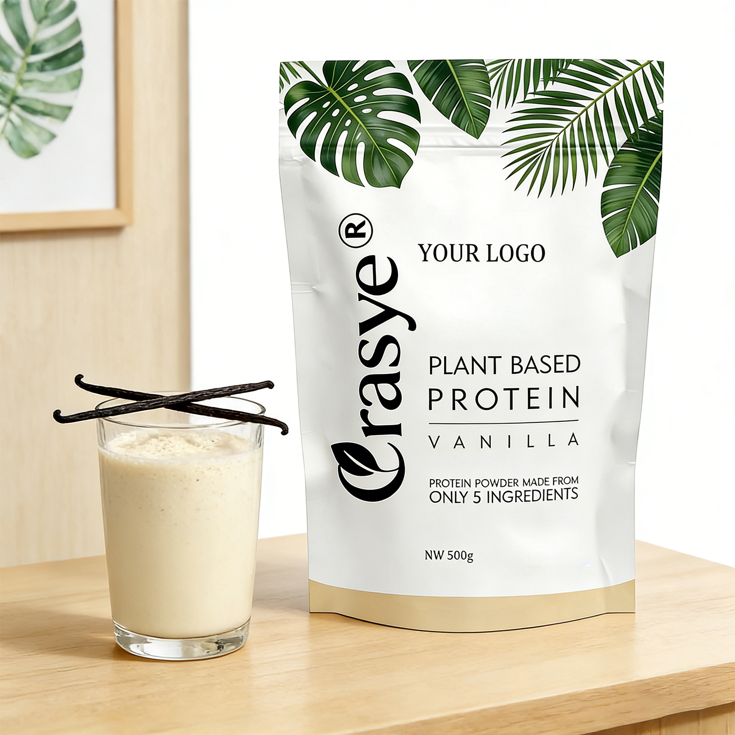 OEM/ODM Wholesale Natural Plant Protein Powder 5 Ingredients Pea Pumpkin Chia Vegan Non-GMO Gluten Freed