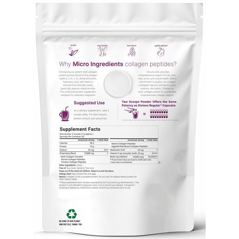 OEM ODM Tripeptide Hydrolyzed Protein Peptides Powder Collagen Multi Vitamins Vitamin C Biotin Sodium Hyaluronate No Retail