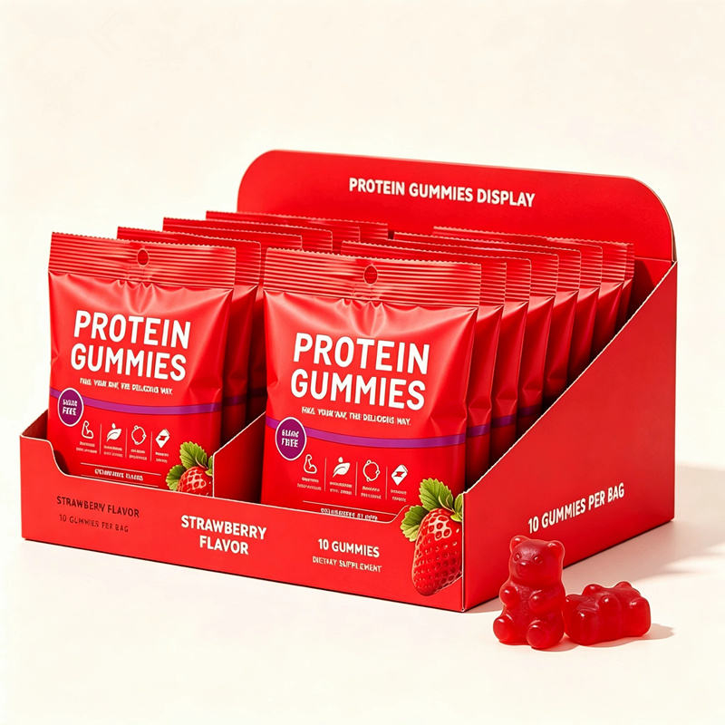 OLLI Protein Gummies Whey Protein Vegan Candy Gummies Supplements OEM EAA Creatine Monohydrate Sugar Free Protein Gummies