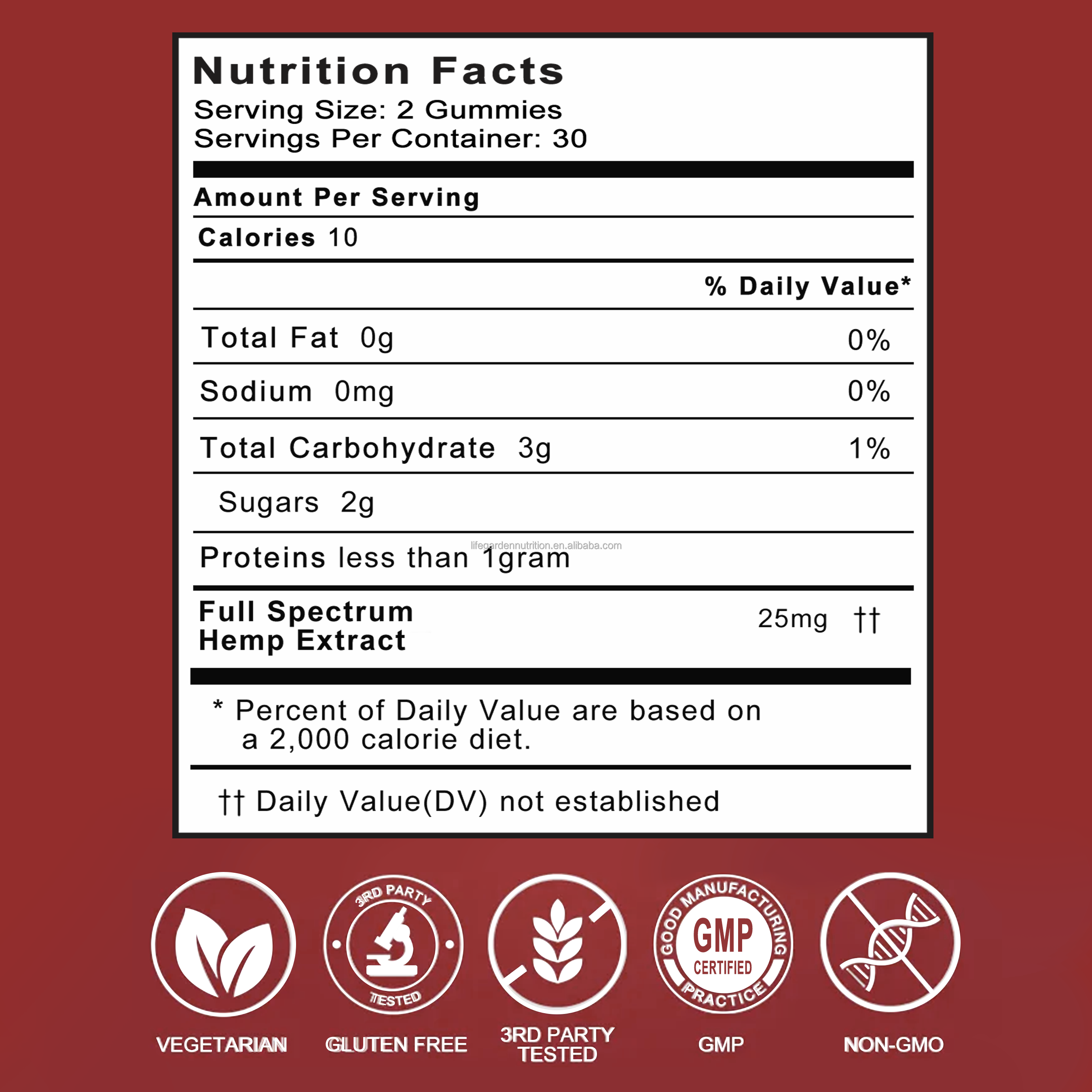 Nutritional Value &amp; Great Taste High Potency Fruity Gummy Bear With Hemp Oil Hemp Candy Supplements