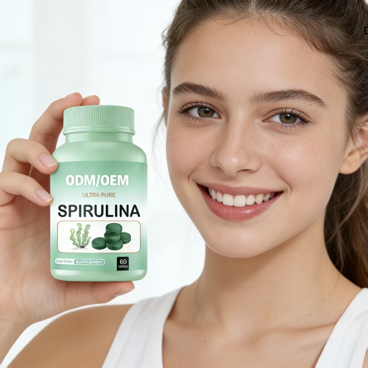OEM/ODM Spirulina Tablets Premium Organic Algae Source Source Factory Wholesale Supply